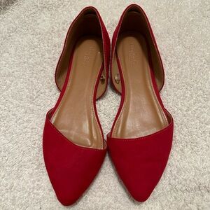 Charlotte Russe women’s size 8 red suede flats